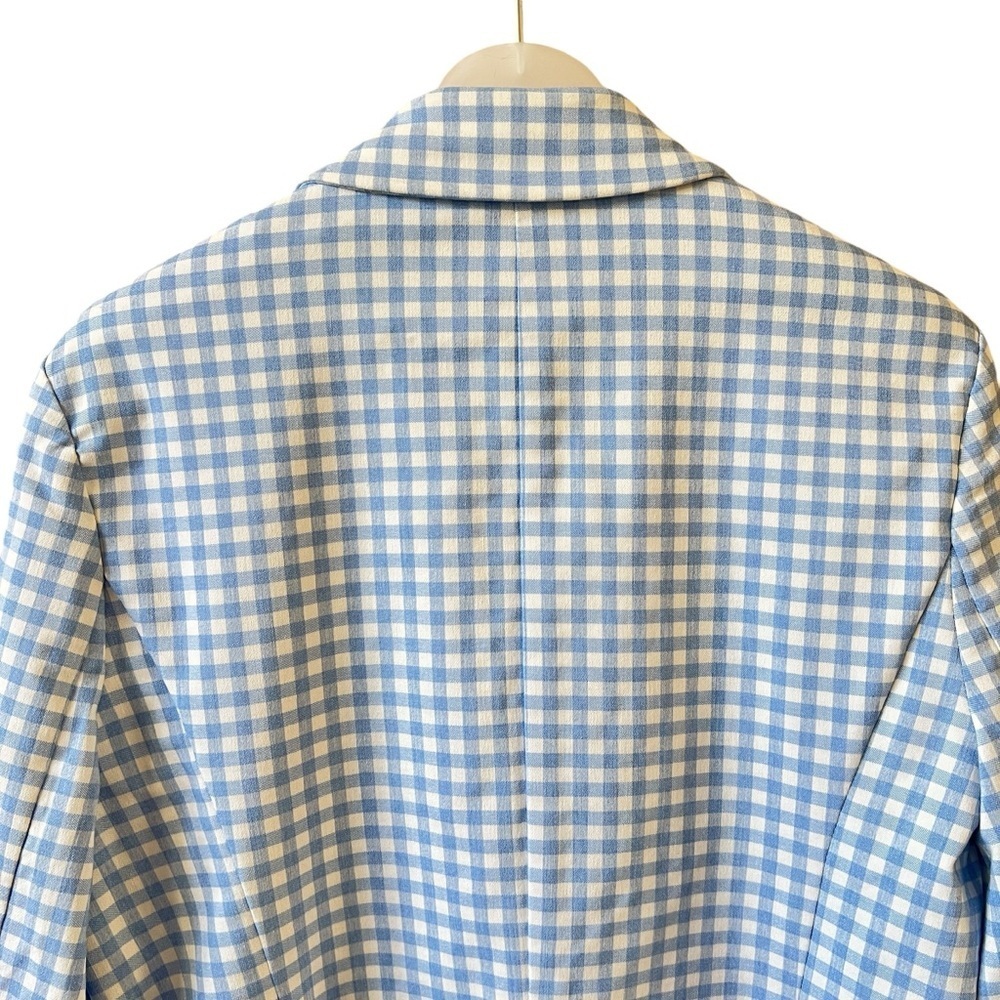 J. McLaughlin Light Blue Gingham Blazer - Picture 6 of 12